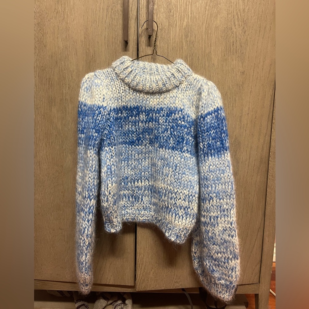 Ganni Blue Mohair Sweater (Size Small)